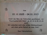 - Öffnungszeiten 22.12.2025 - 04.01.2026
